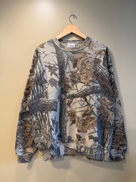 Vintage Chase Authentics RealTree Racing Camo Crewneck Sweatshirt- XL