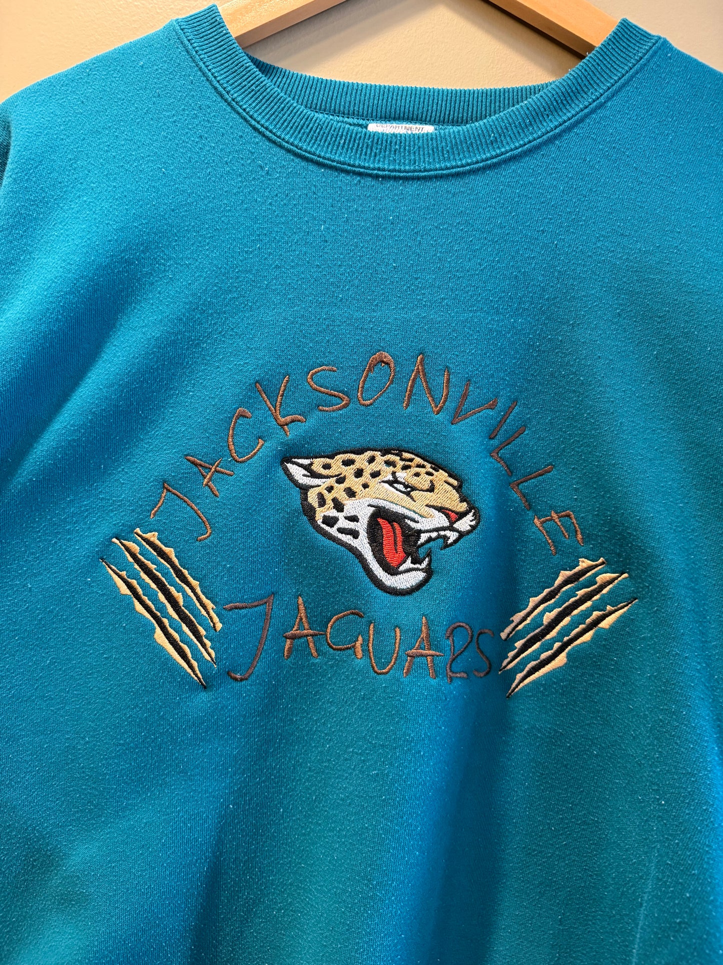 Vintage Jacksonville Jaguars Turquoise Crewneck Sweatshirt- XL