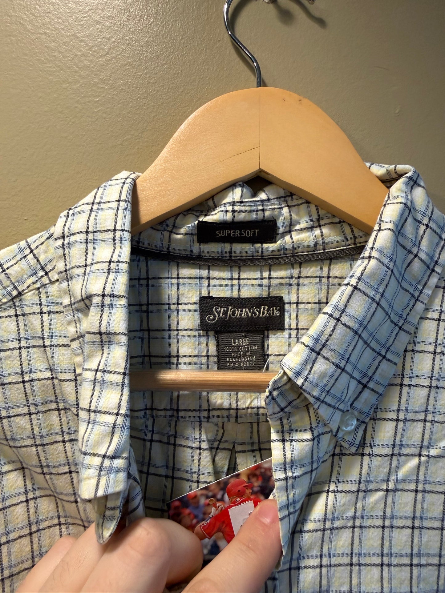 Vintage St. John’s Bay Checkered Button-Up Shirt- L