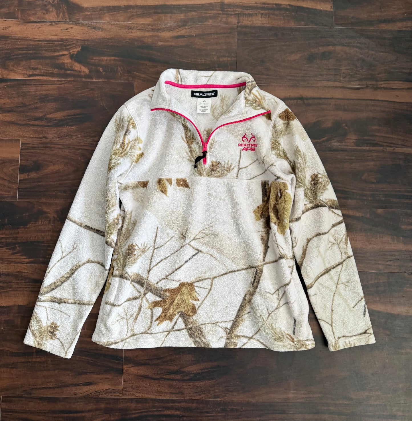 Vintage Real Tree Women’s Pink Tree Camouflage Fleece Jacket- M