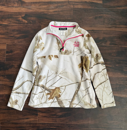 Vintage Real Tree Women’s Pink Tree Camouflage Fleece Jacket- M