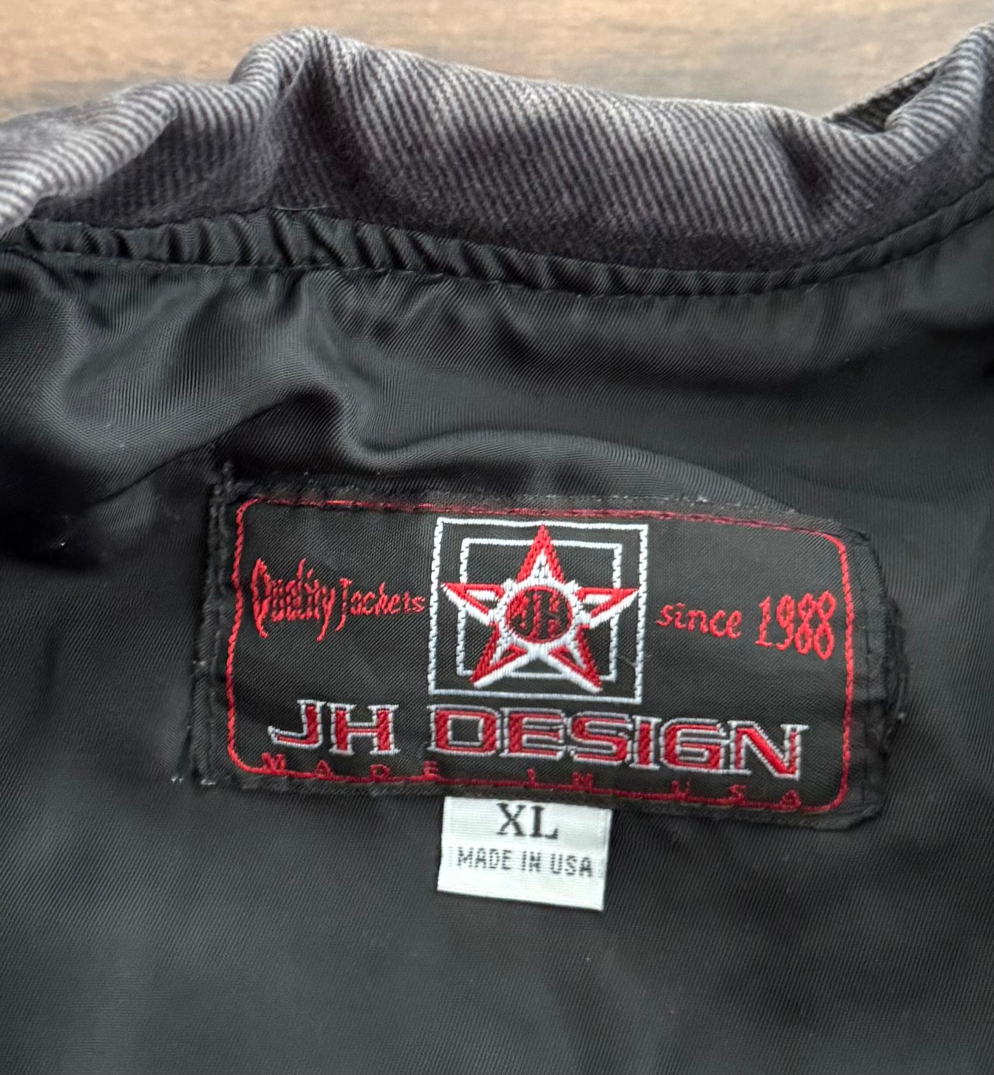 Vintage Jeff Hamilton UAW Delphi Black Racing Jacket- XL