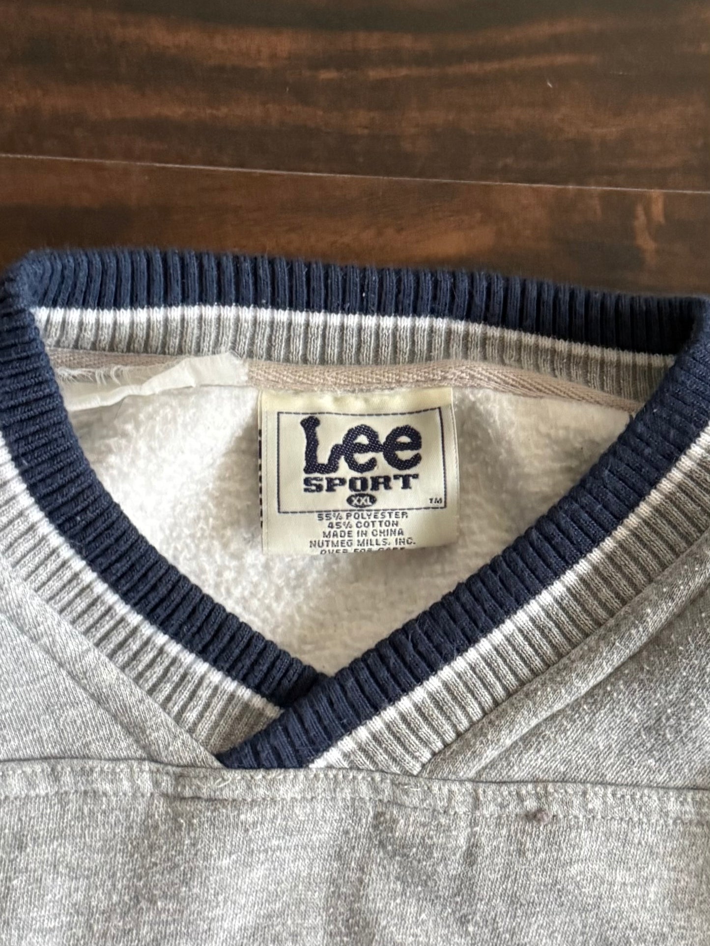 Vintage Cleveland Indians Lee Sport MLB Gray Embroidered Crewneck Sweatshirt- XXL