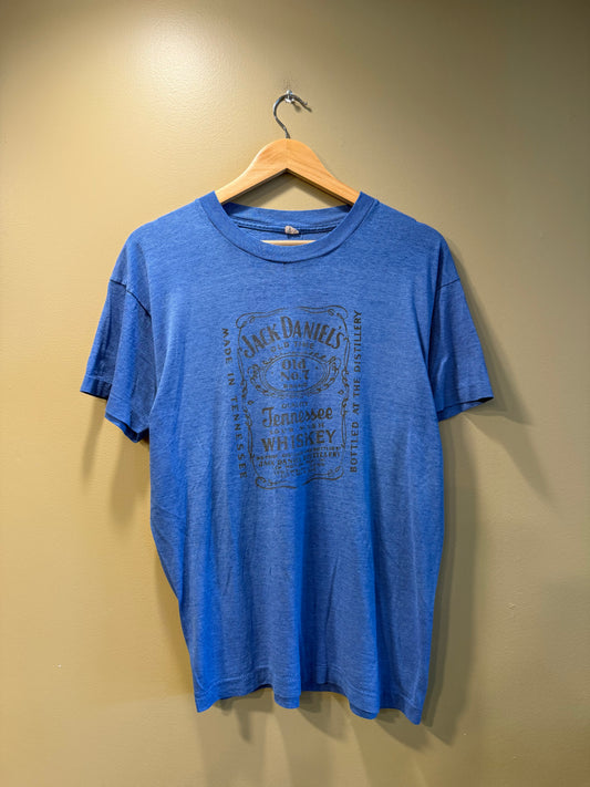 Vintage Jack Daniel’s Blue Paper Thin T-Shirt- L