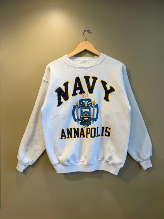 Vintage Navy Annapolis Crewneck Sweatshirt- S/M