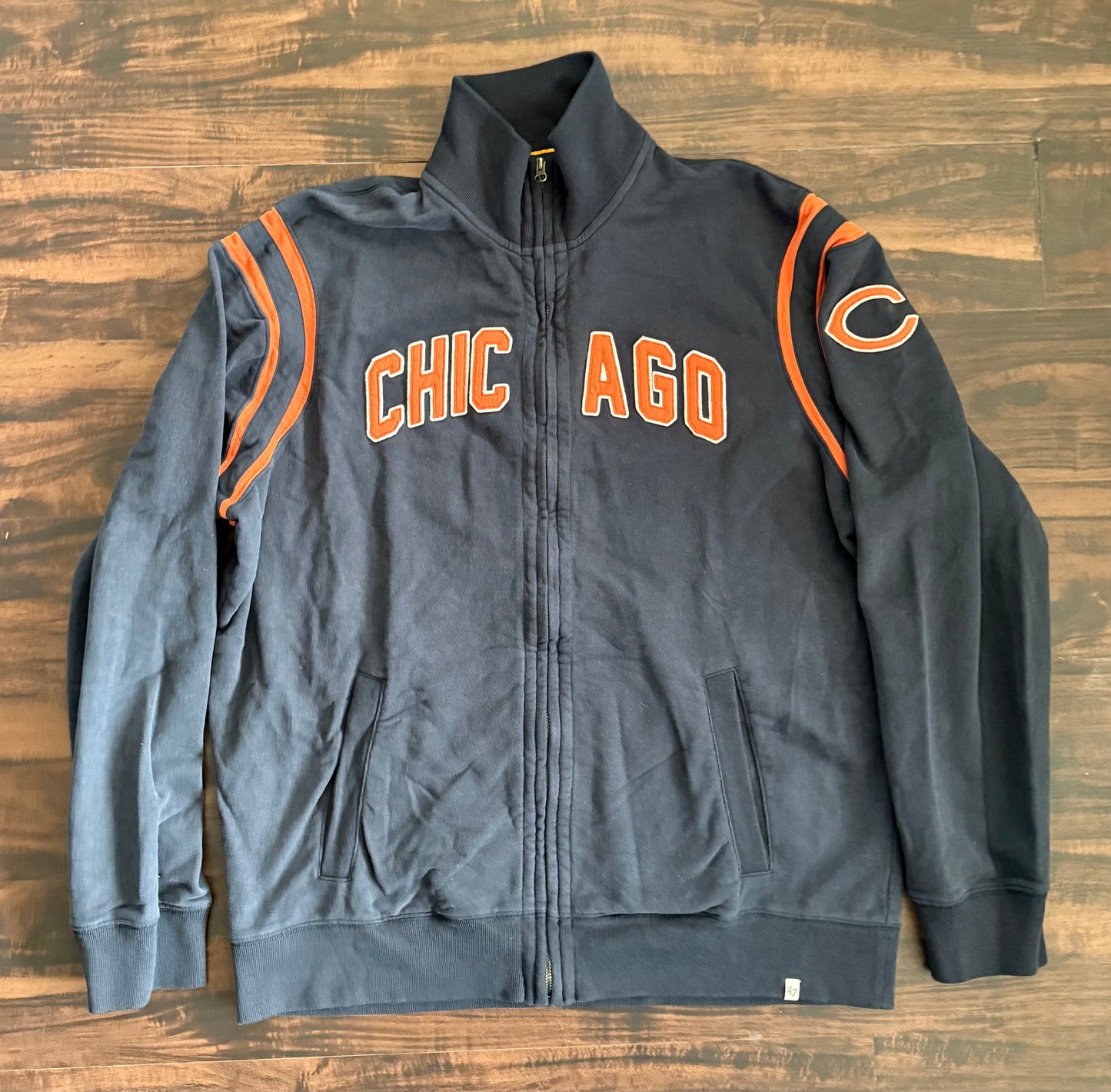 Vintage Chicago Bears Full-Zip Spell Out Jacket- XL
