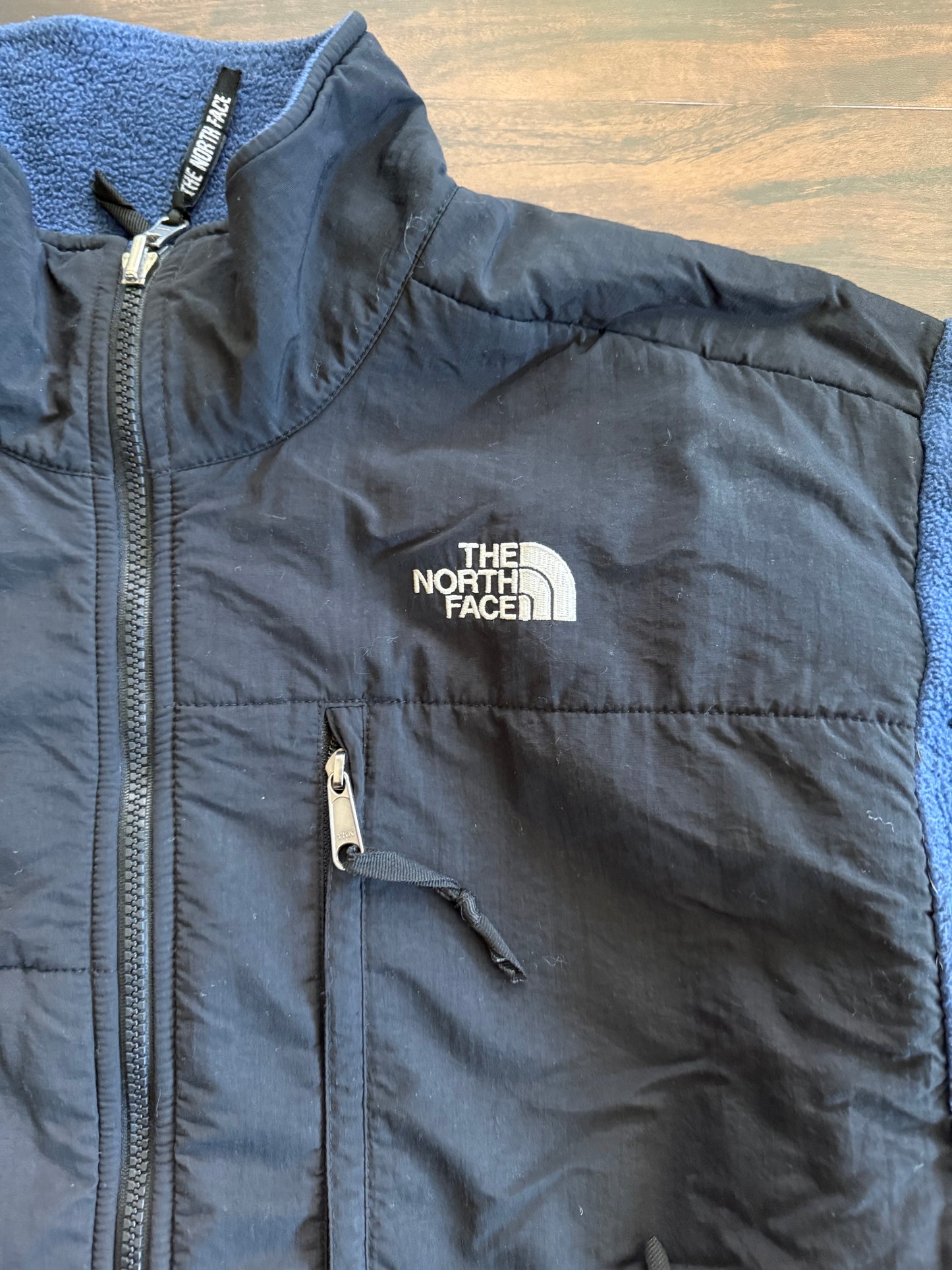 Vintage The North Face Tactical Navy Blue Fleece Zip-Up Jacket- L