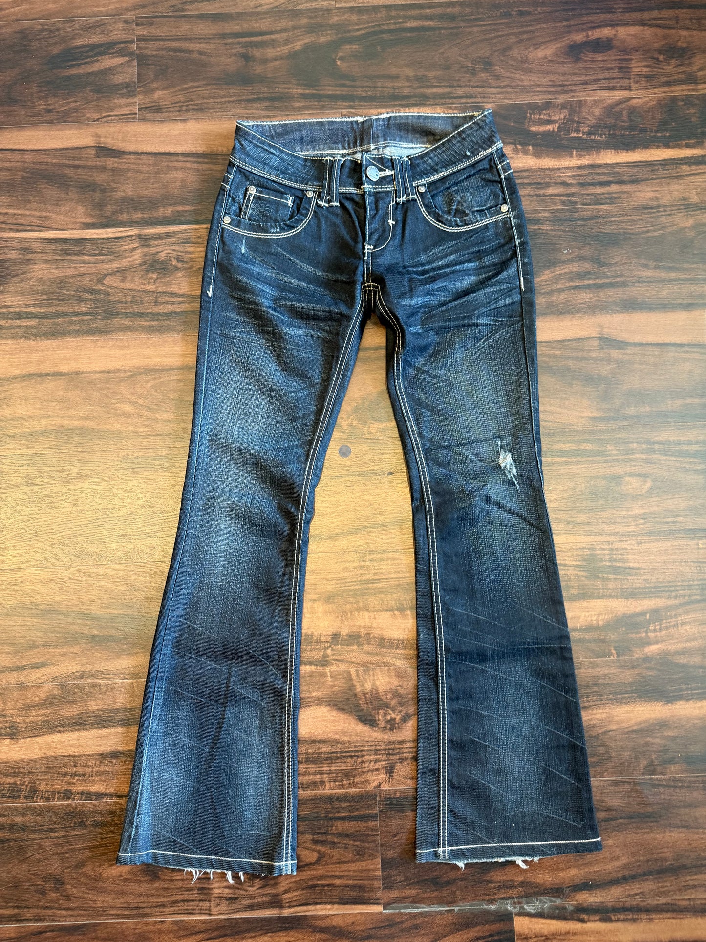 Vintage Practices Dark Wash Boot Cut Denim Jeans- 28x32