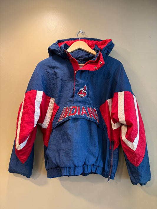 Vintage Starter Cleveland Indians Anorak Puffer Jacket- L