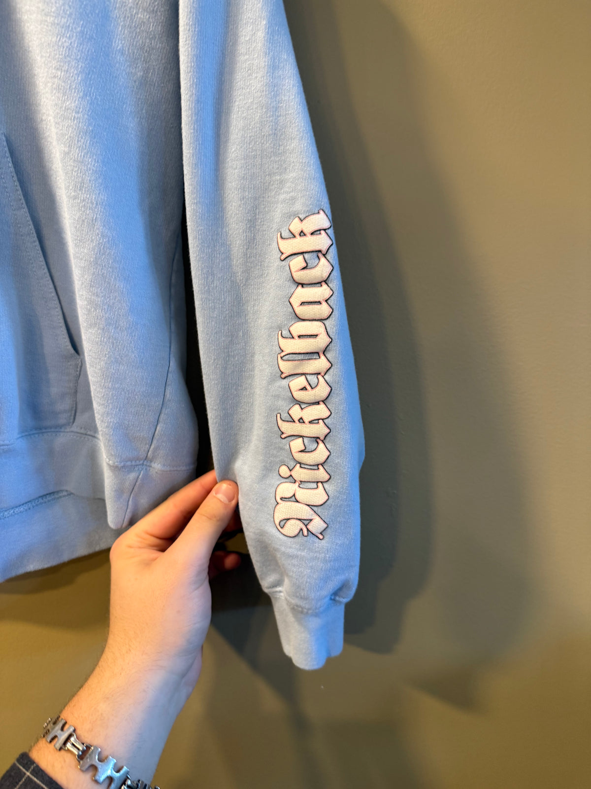 Vintage Nickelback Light Blue Band Hoodie Sweatshirt- M