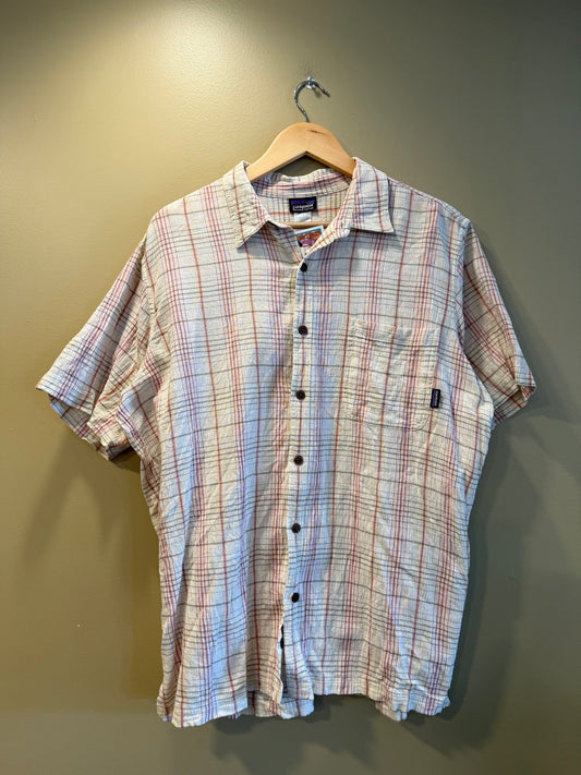 Vintage Patagonia Organic Cotton Checkered Button-Up Shirt- L