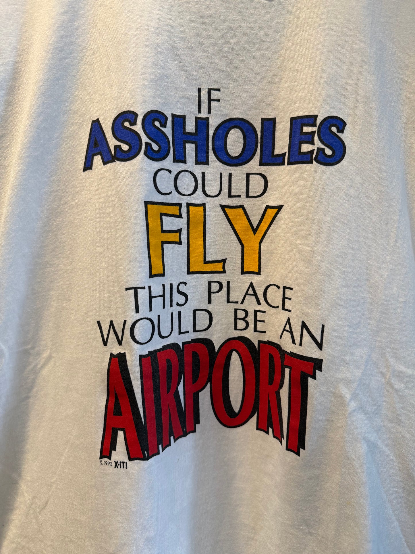 Vintage Asshole Airport T-Shirt- XL