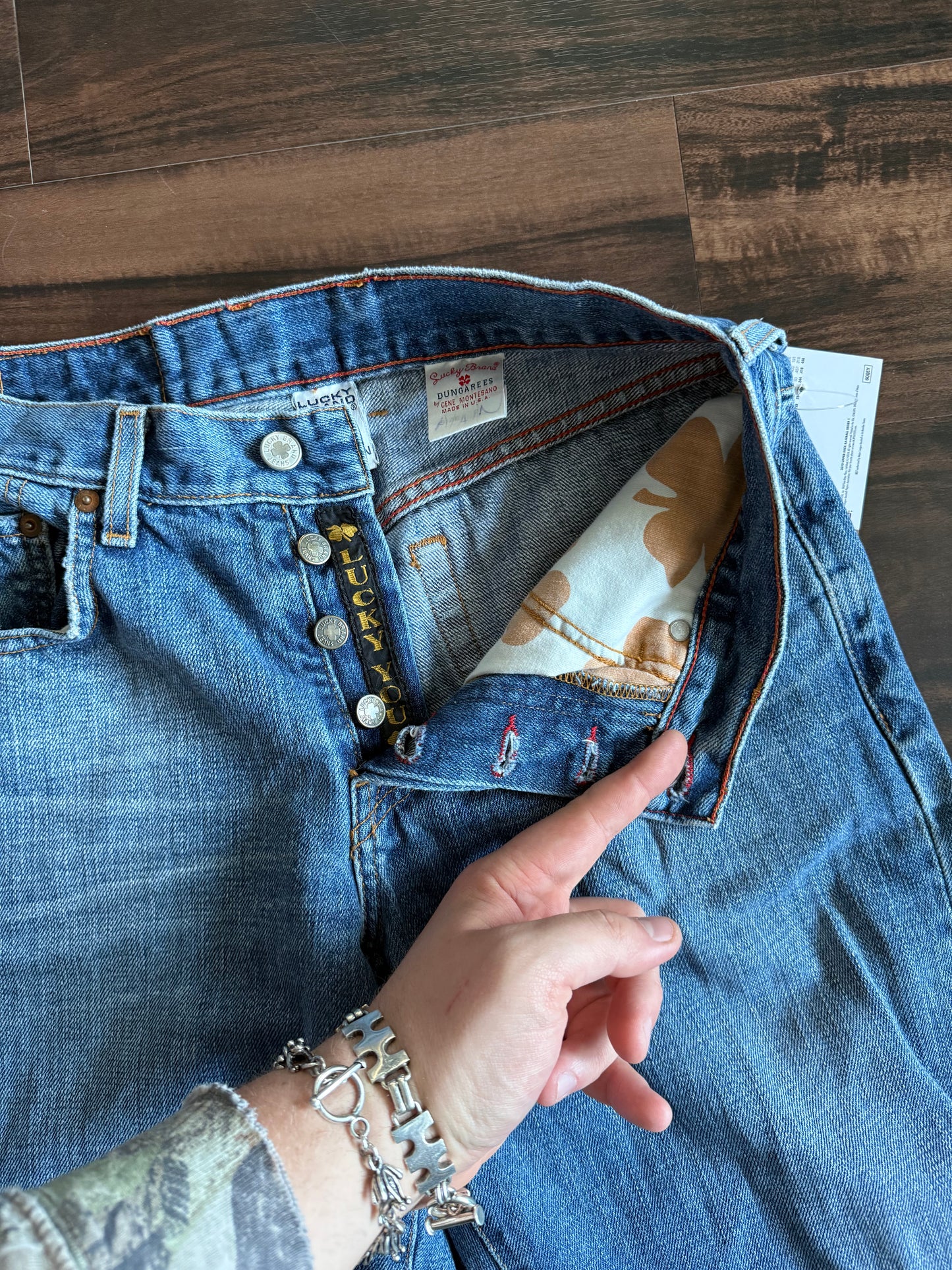 Vintage Lucky Brand Button Fly Denim Jeans- 29x34