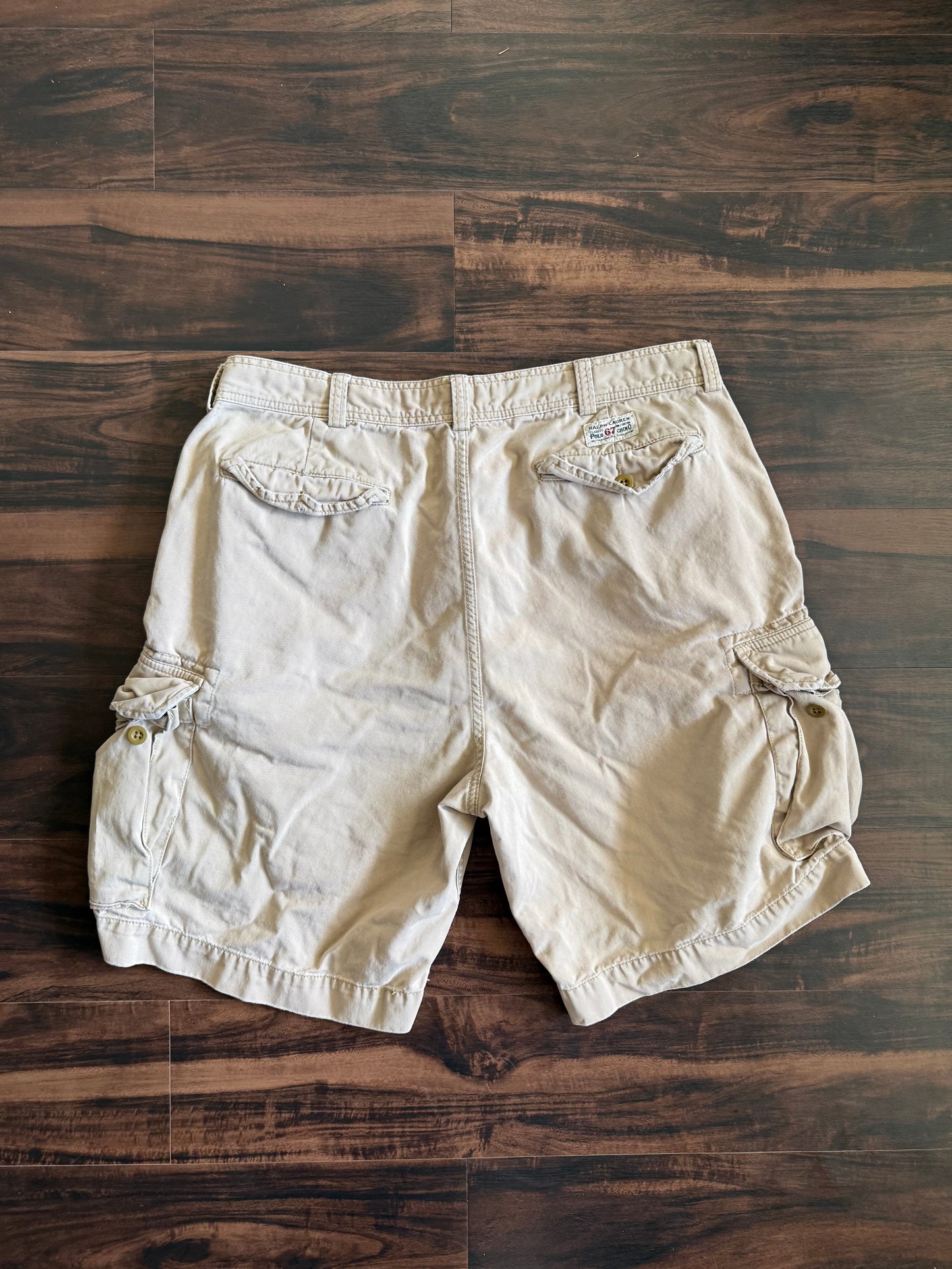 Vintage Polo Ralph Lauren Tan Cargo Shorts- 38