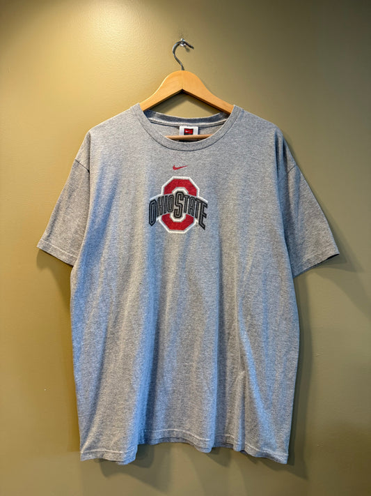 Vintage Nike Ohio State University Gray Center Swoosh T-Shirt- L