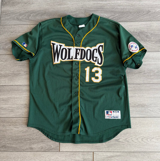 Vintage Majestic Wolfdogs Minor League Baseball Jersey- XL