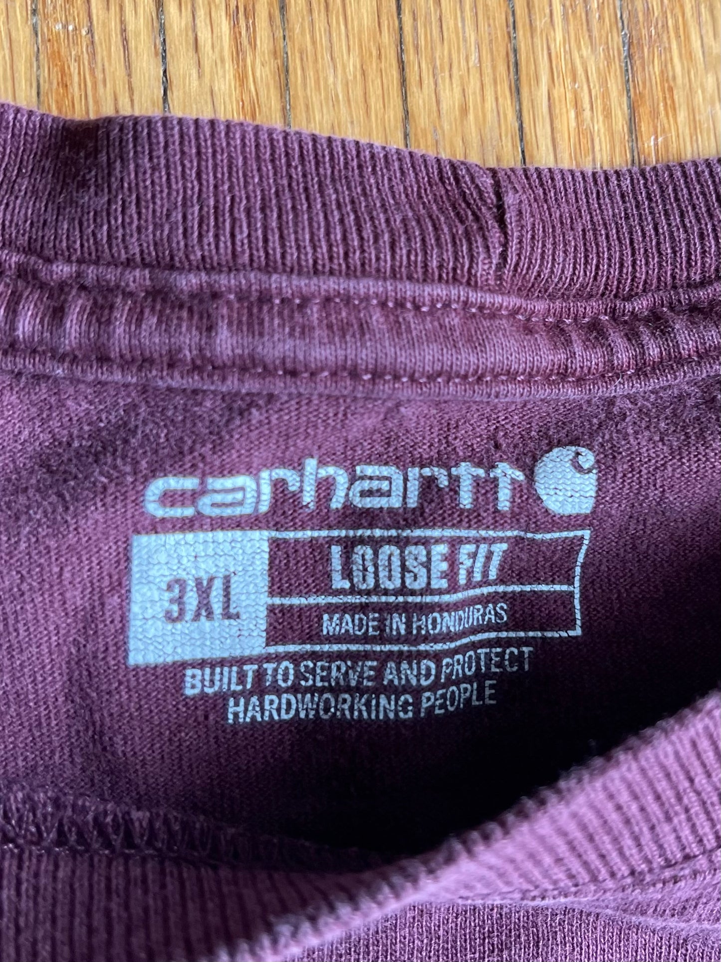 Vintage Carhartt Maroon Red Pocket T-shirt- XXL