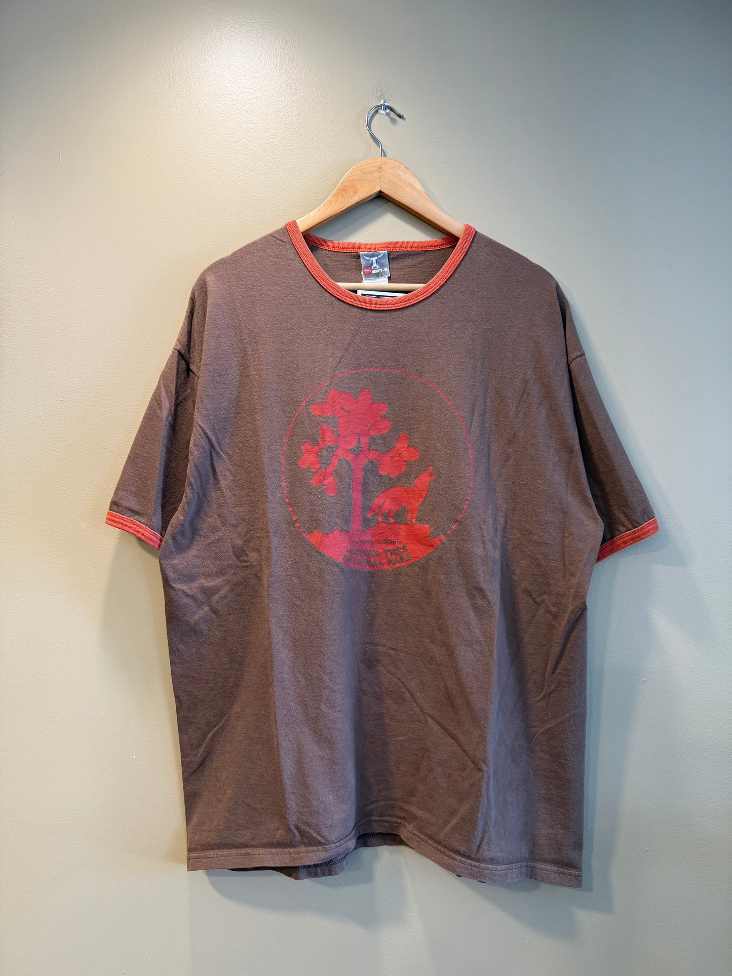 Vintage Joshua Tree California Brown Ringer T-Shirt- XL