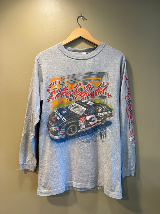 Vintage Dale Earnhardt NASCAR Gray Longsleeve T-Shirt- M