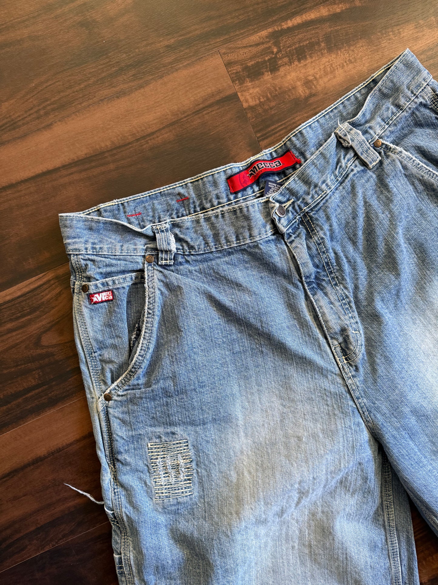 Vintage Mecca Streetwear Light Wash Denim Carpenter Jean Shorts- 40