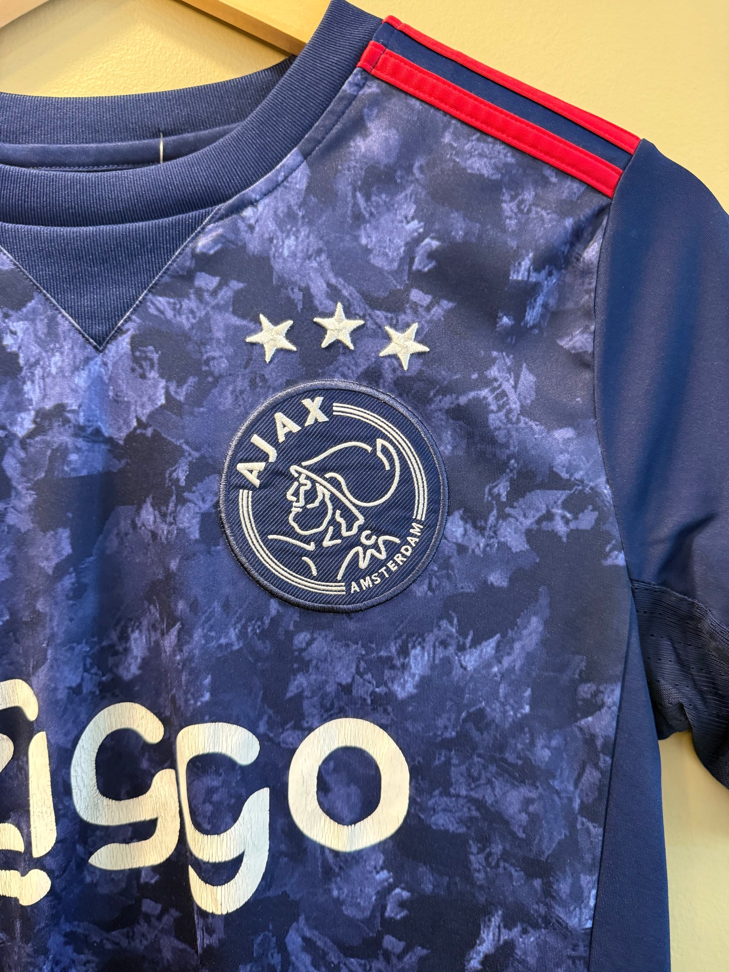 Vintage Adidas Ajax Dark Blue Soccer Jersey- S