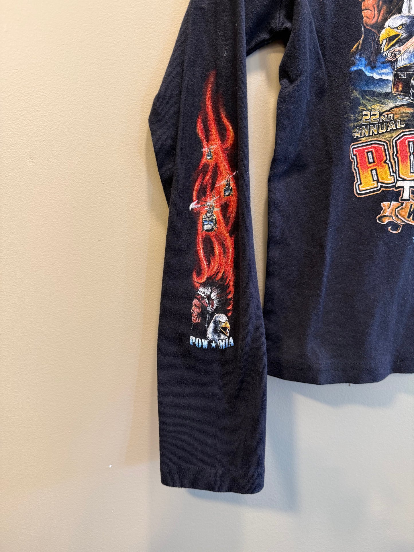 Vintage Women’s Rolling Thunder Biker Longsleeve Shirt- L
