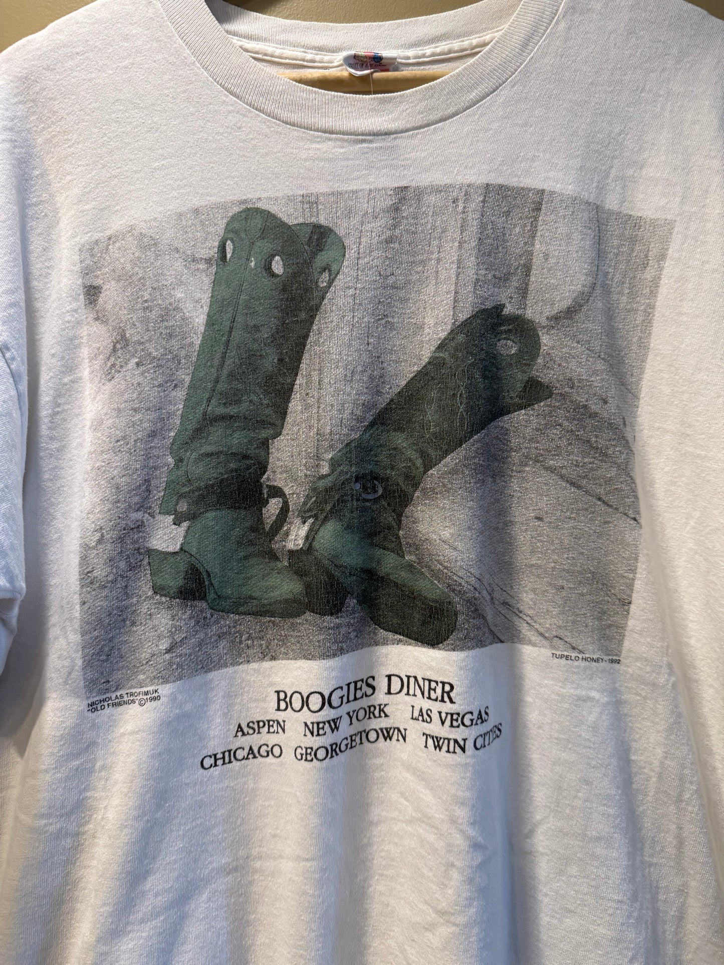 Vintage Boogie’s Diner Cowboy Boots T-Shirt- XL