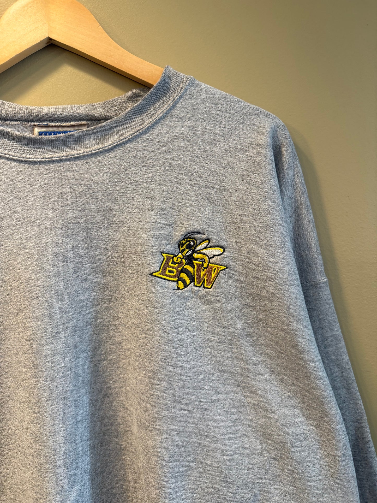 Vintage Baldwin Wallace University Gray Stinger Crewneck Sweatshirt- XXL