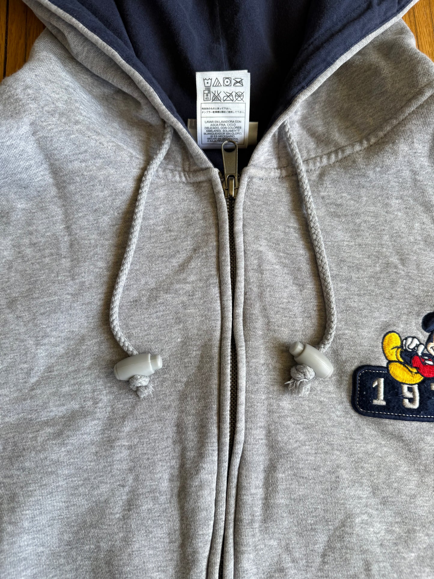 Vintage Walt Disney World Mickey Mouse Zip-Up Hoodie Sweatshirt- XXL