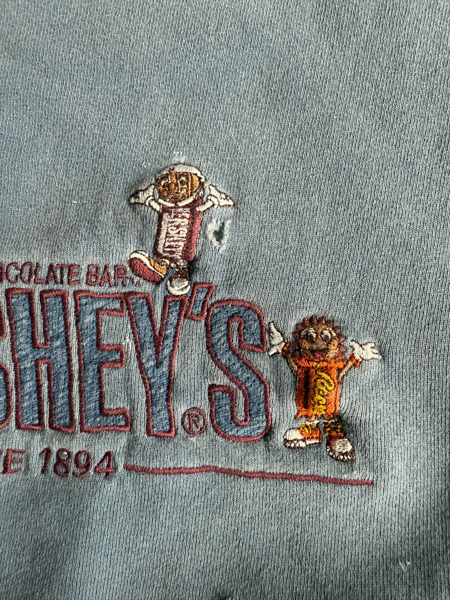 Vintage Thrashed Hershey’s Chocolate Character Crewneck Sweatshirt- XL