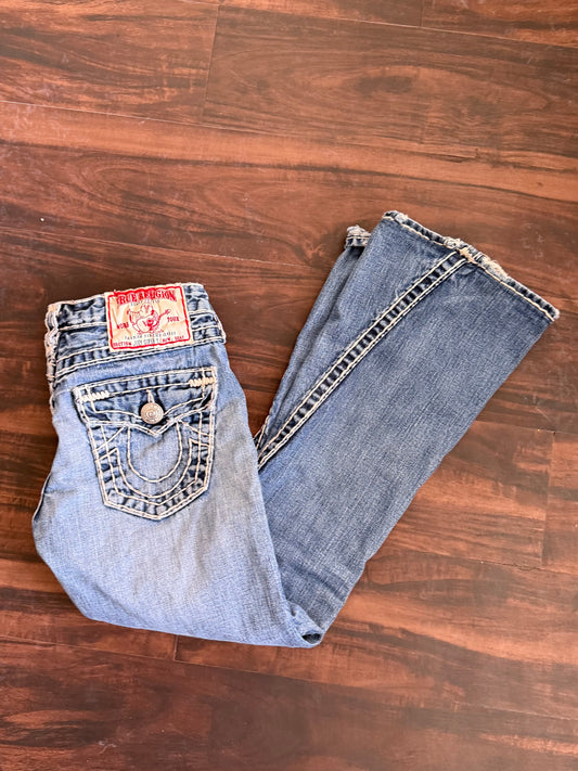 Vintage True Religion Flared Denim Jeans- 28x28