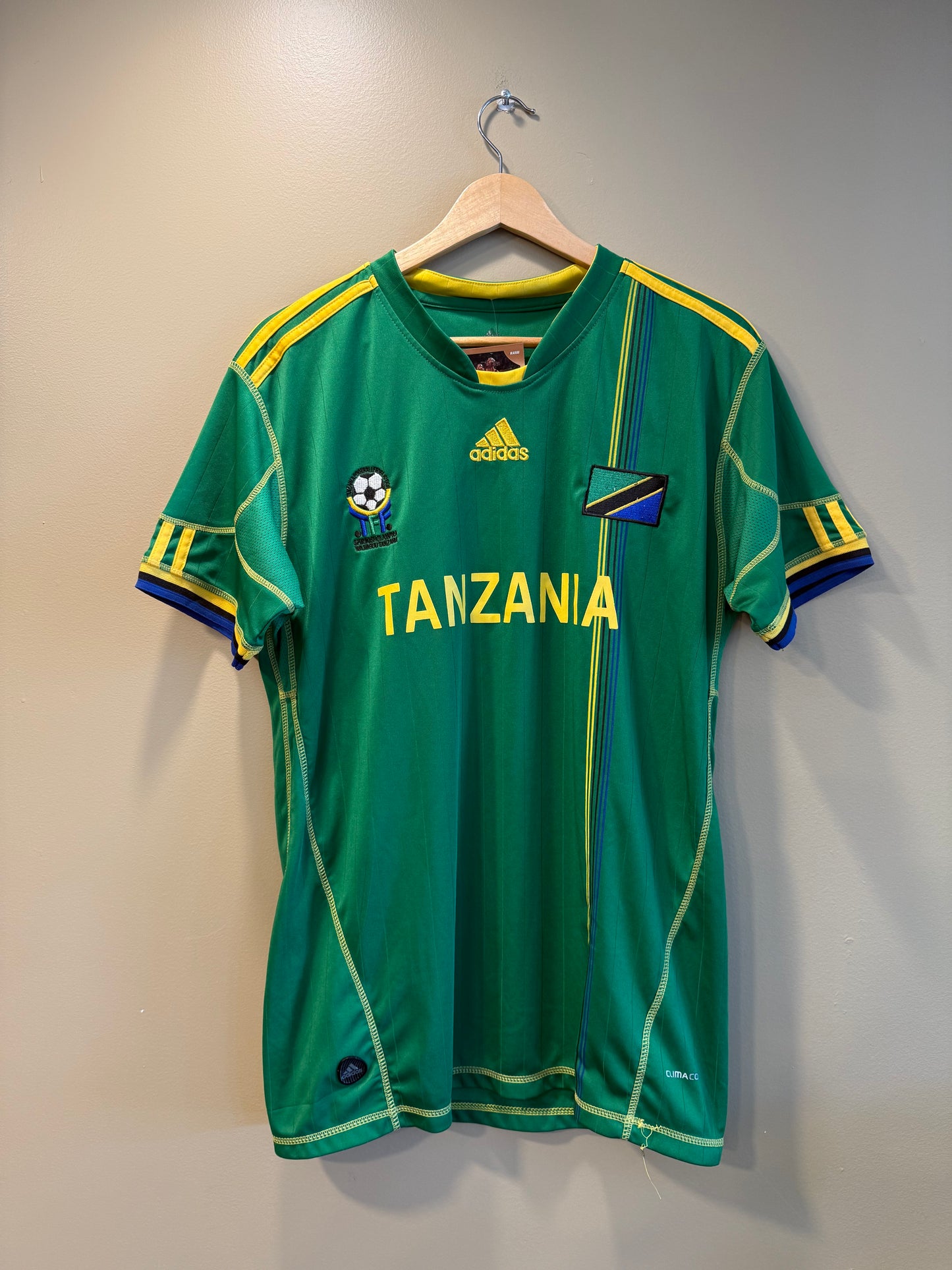 Vintage Adidas Tanzania National Team Green Soccer Jersey- M/L