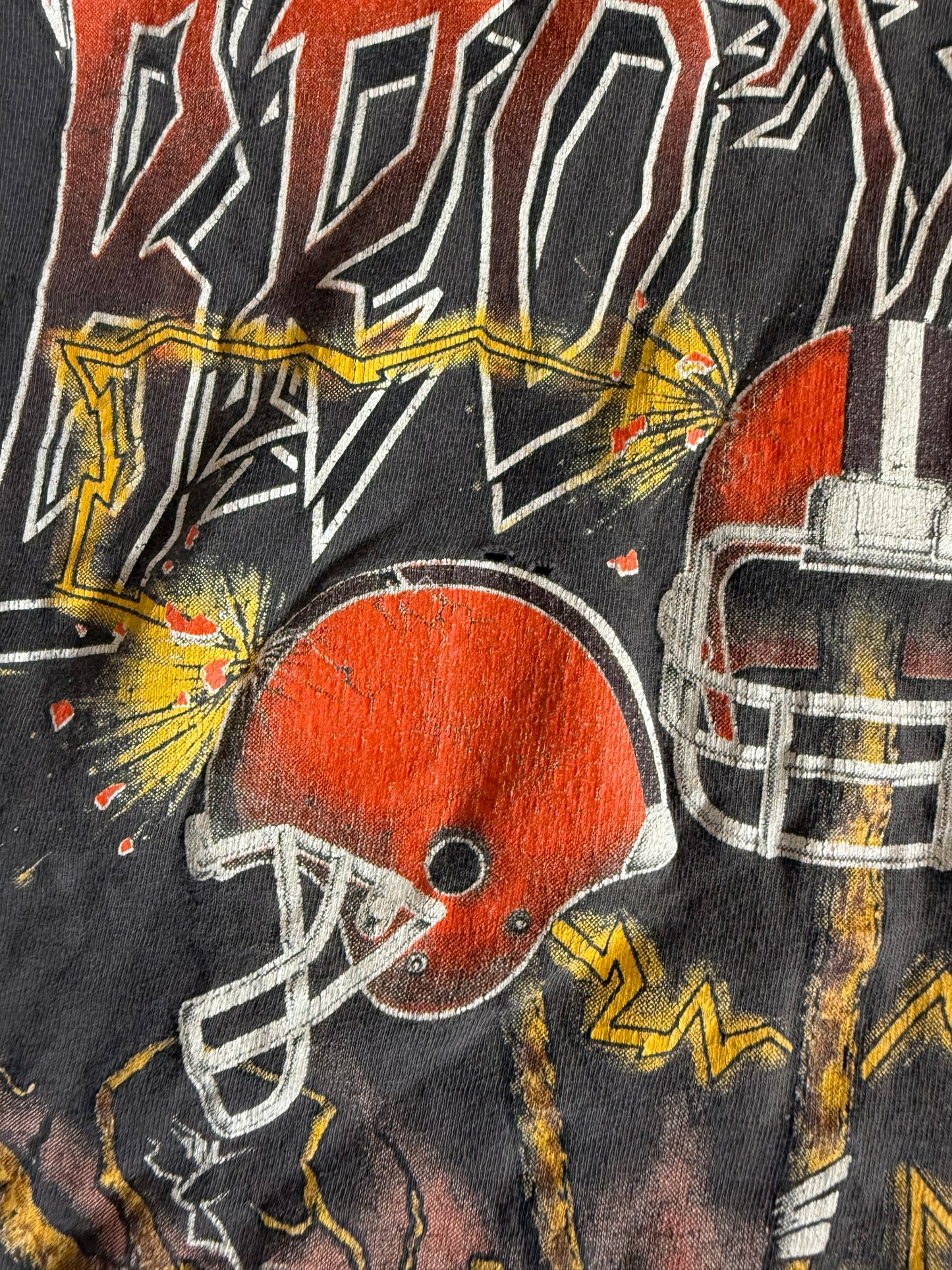 Vintage Cleveland Browns End Zone Magic Johnson Faded Black T-Shirt- S