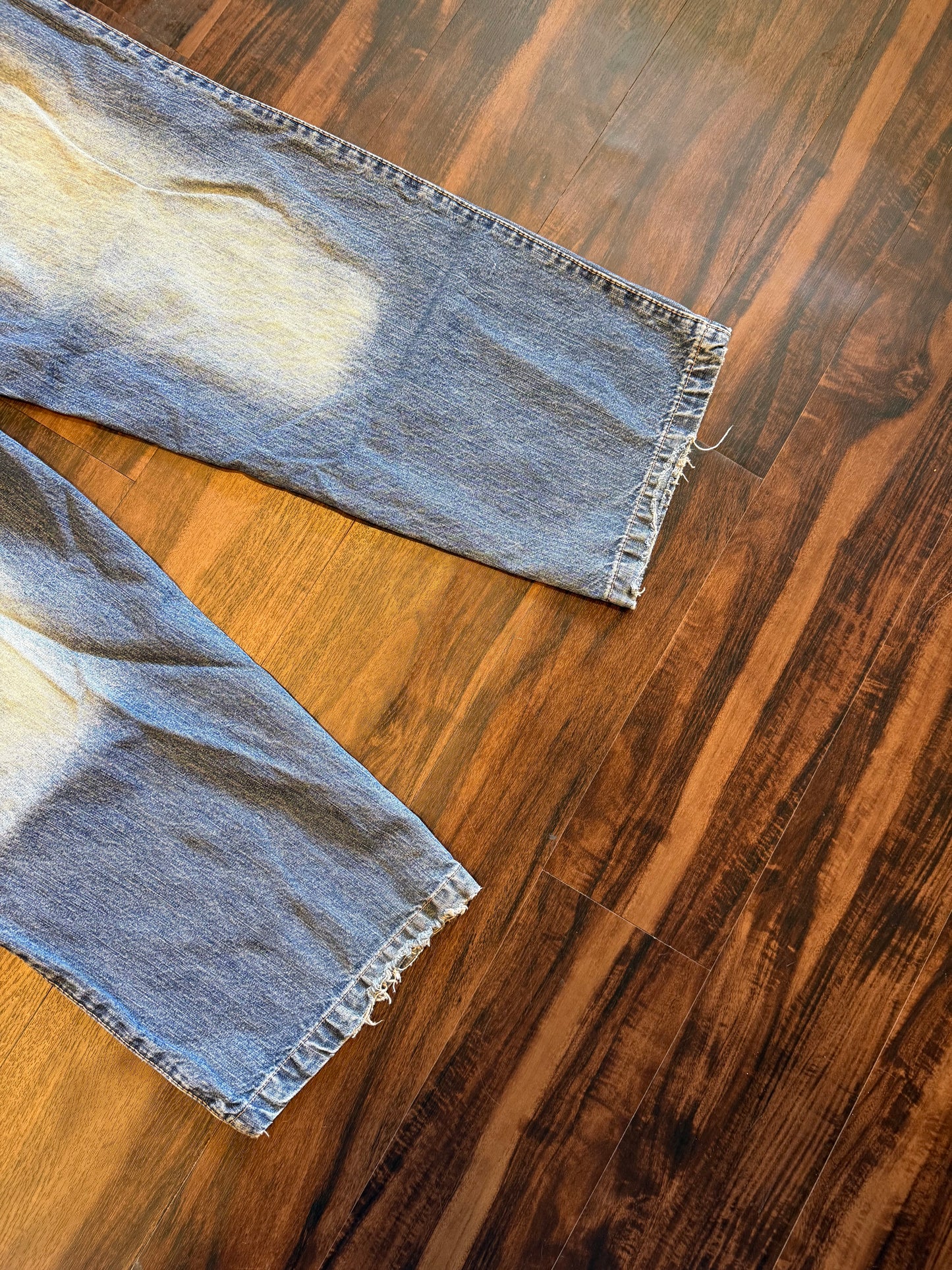 Vintage Ruff & Tuff Light Wash Embroidered Streetwear Baggy Jeans- 34x31