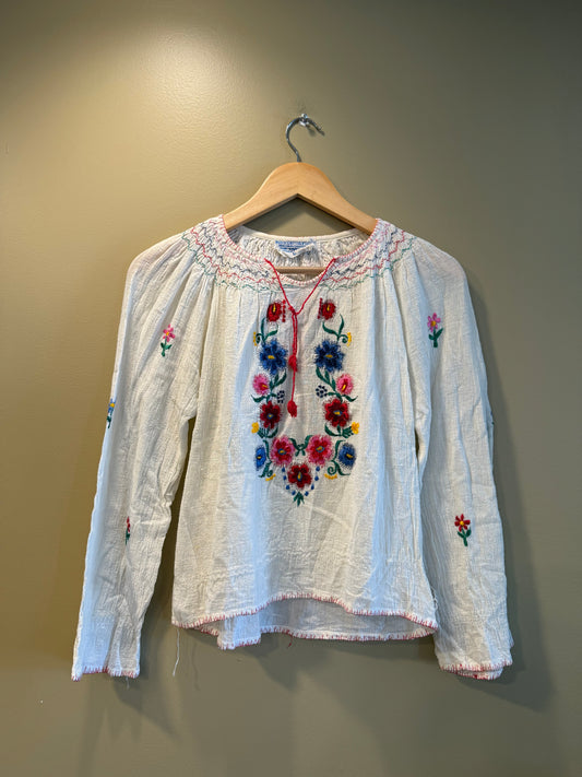 Vintage Mohren Folklore Floral Long Sleeve Top- L