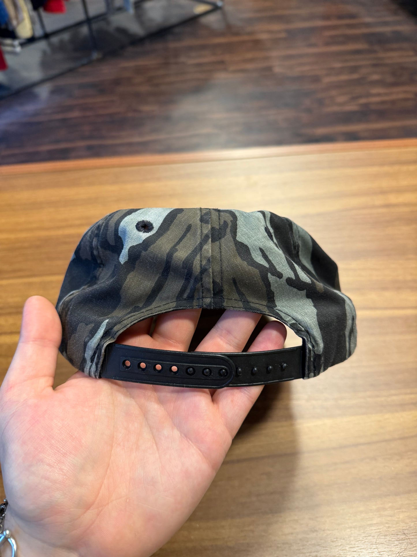 The Thrifting Tree Bark Camouflage Snap Back Hat
