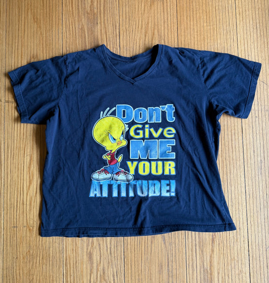 Vintage Tweety Bird Looney Tunes Attitude T-Shirt- XXL