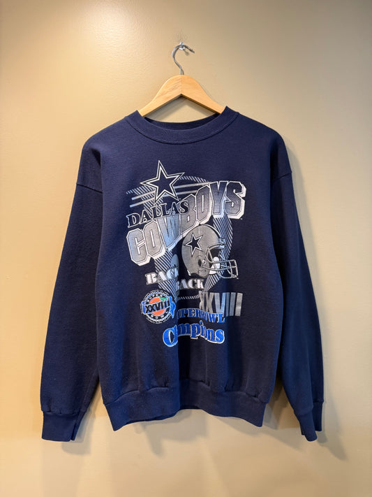 Vintage Dallas Cowboys Super Bowl Champions Crewneck Sweatshirt- S
