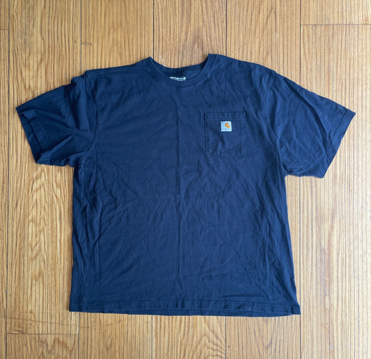 Carhartt Navy Blue Pocket T-Shirt-XXL