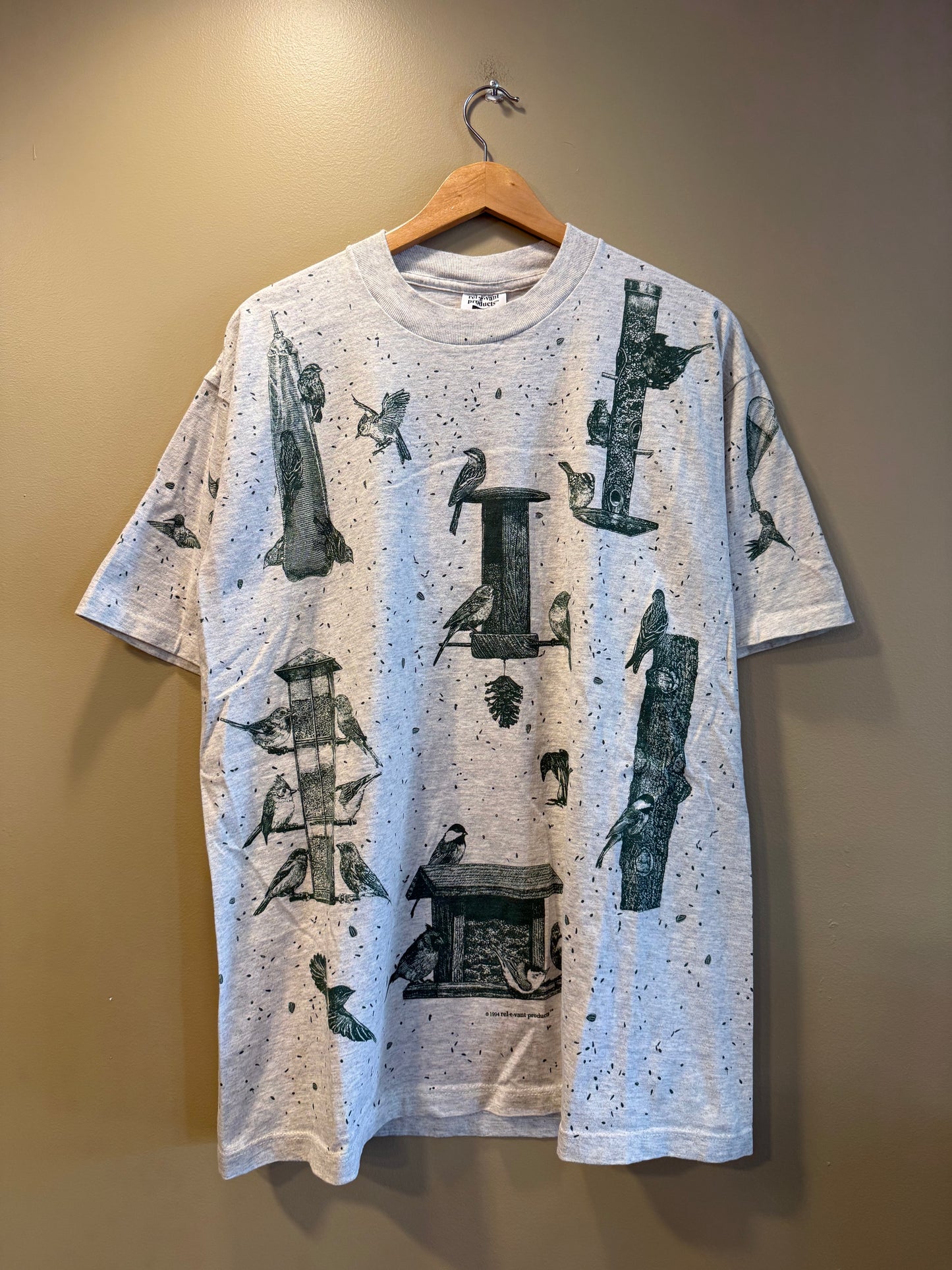 Vintage Relevant Products All Over Print Birdhouse T-Shirt- L
