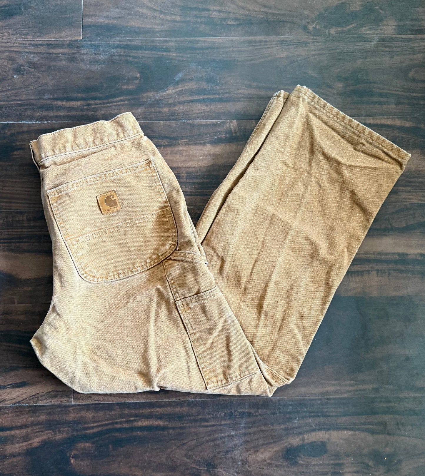 Carhartt Tan Duck Canvas Carpenter Pants- 29x28