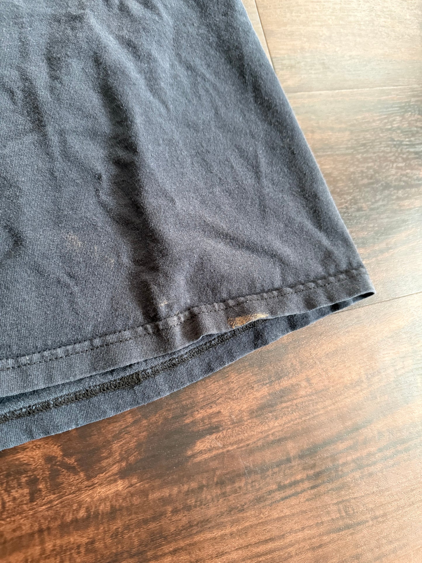 Vintage Mossy Oak Y2K Camouflage Print Black T-Shirt- M