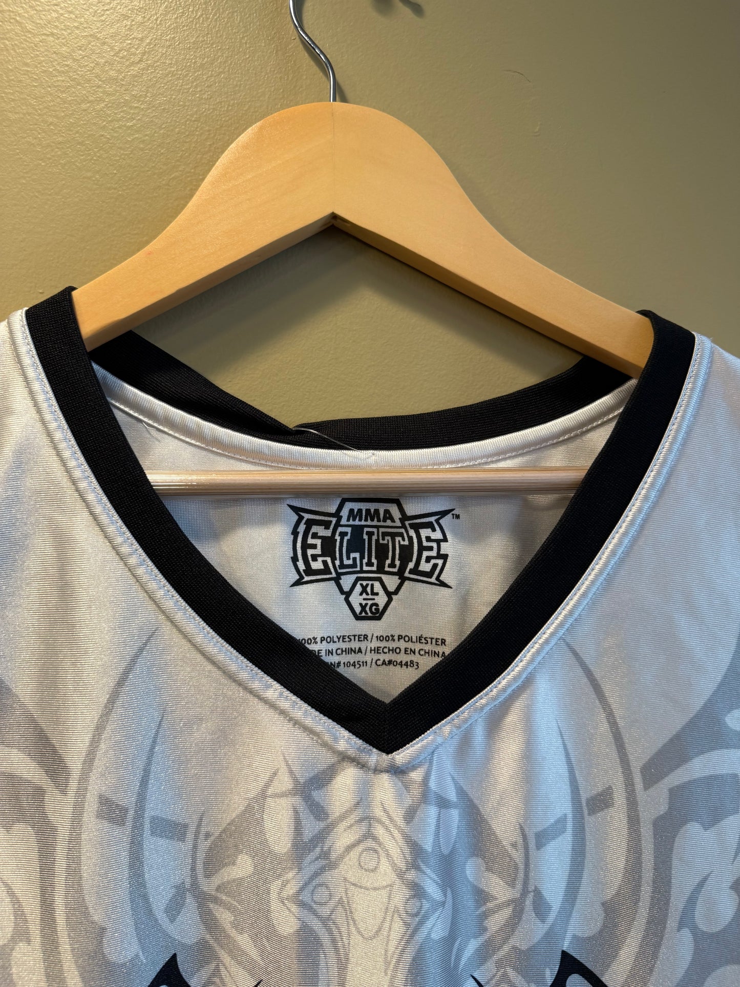 Vintage MMA Elite White Tribal Jersey- XL