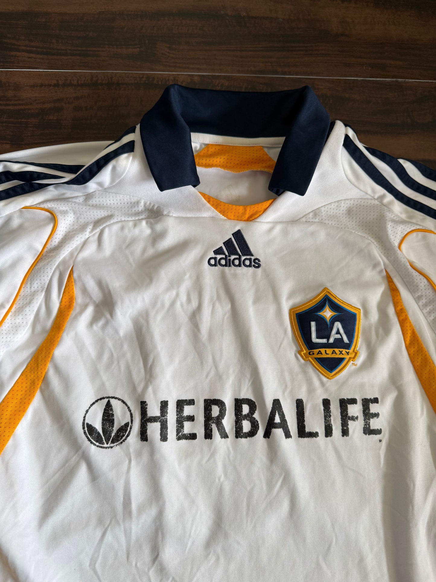 Vintage MLS Los Angeles Galaxy David Beckham Soccer Jersey- M