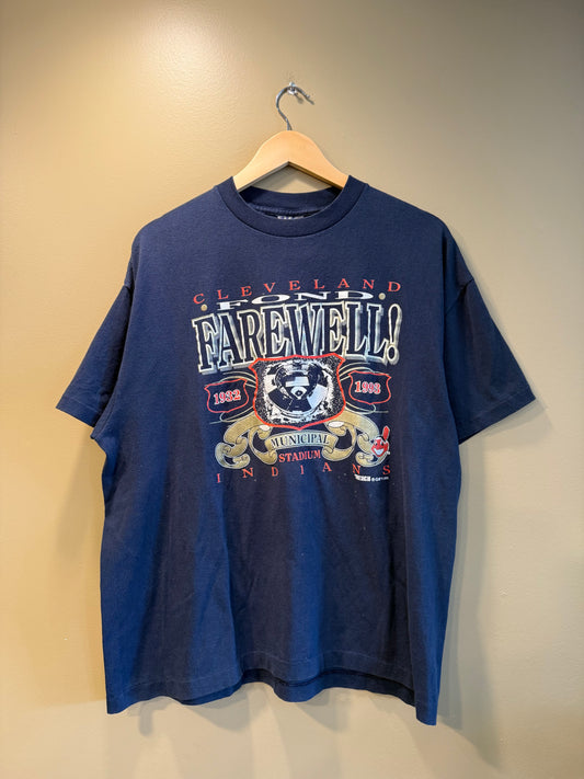 Vintage Cleveland Indians Farewell Municipal Stadium T-Shirt- L