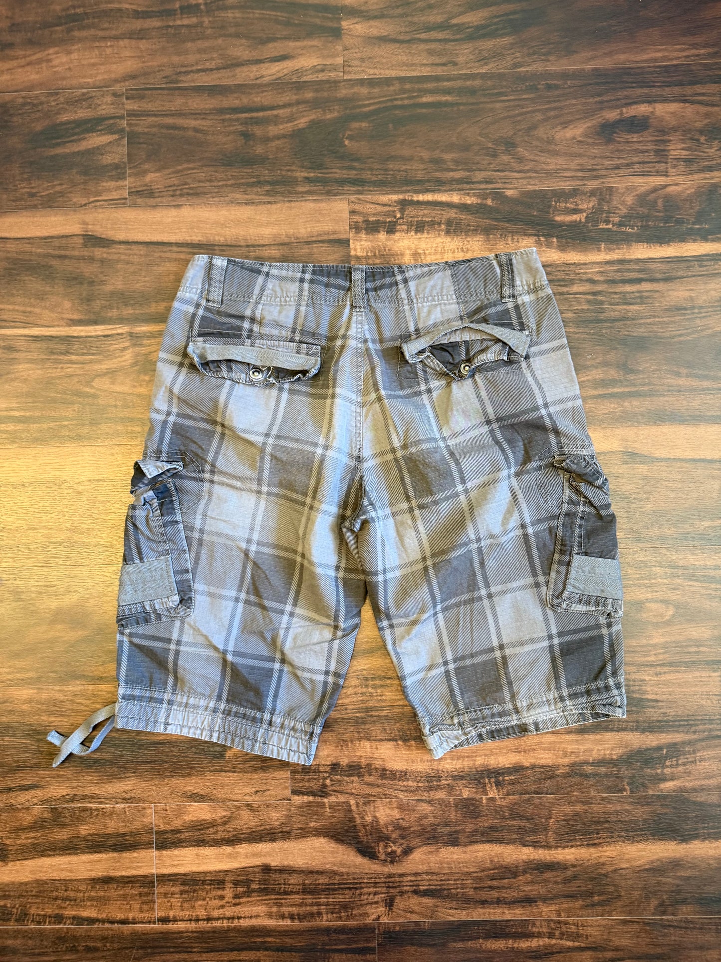 Vintage Urban Heritage Checkered Cargo Shorts- 34x13