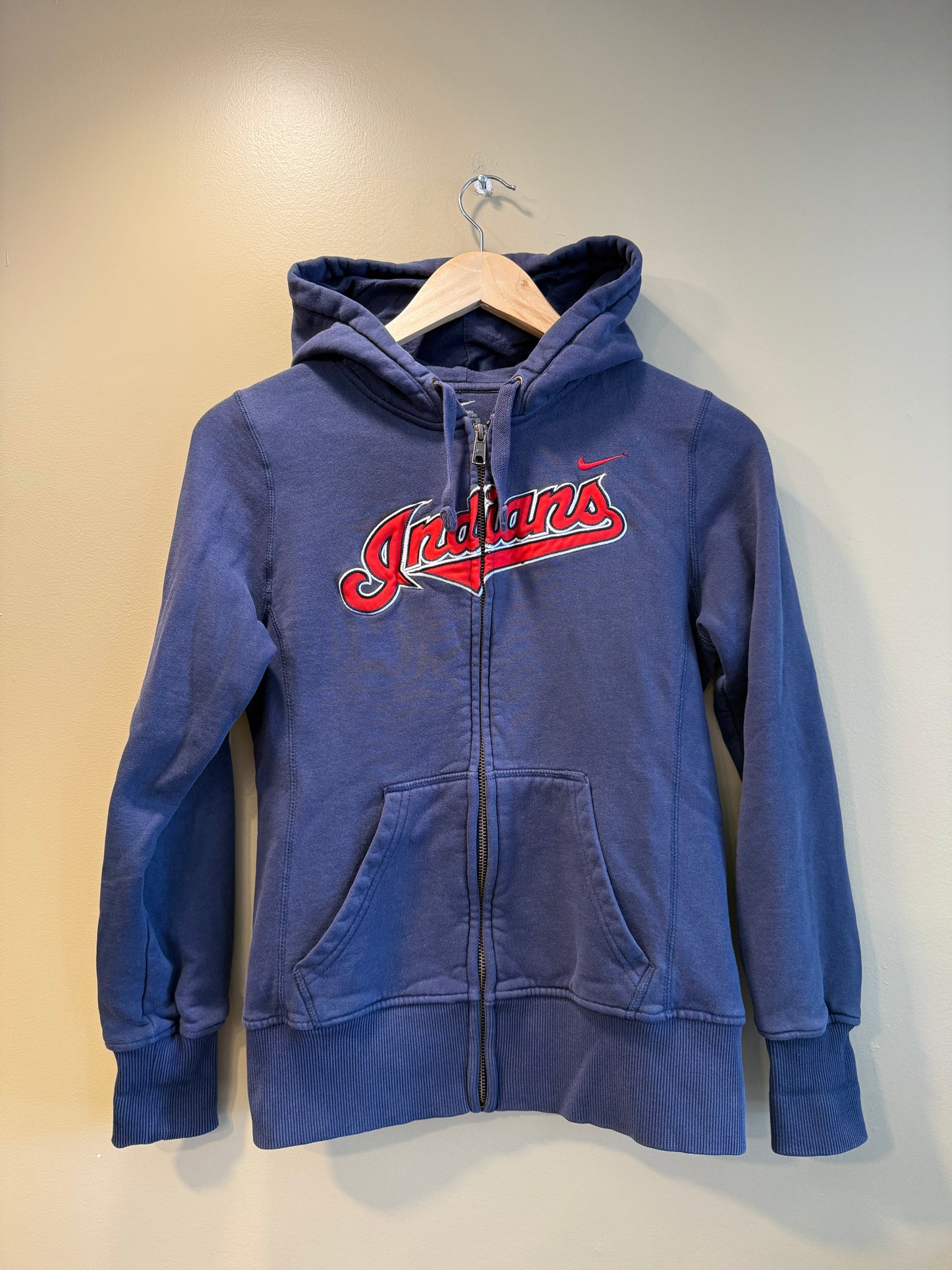 Vintage Y2K Nike Cleveland Indians Zip-Up Hoodie Sweatshirt- XS