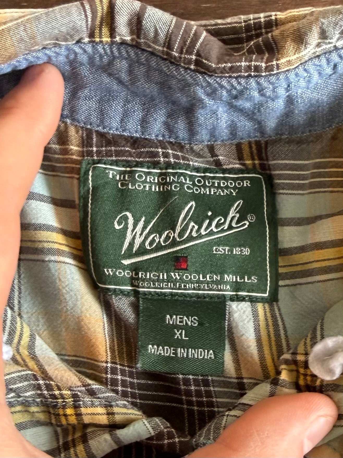 Vintage Woolrich Neutral Button-Up Shirt- XL