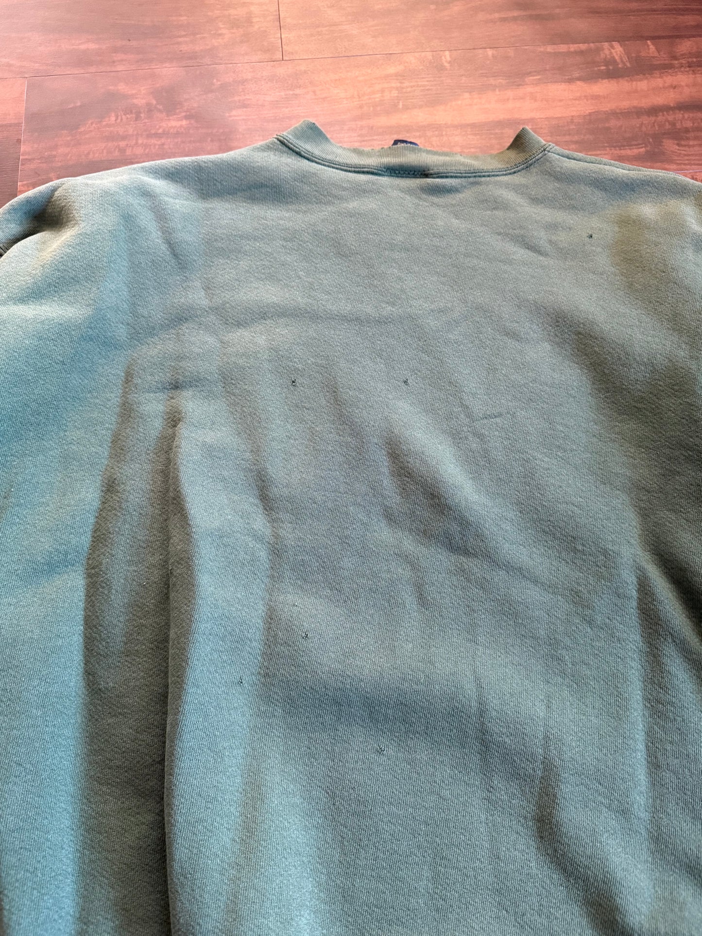 Vintage Miami University Green Spell-Out Distressed Crewneck Sweatshirt- XXL