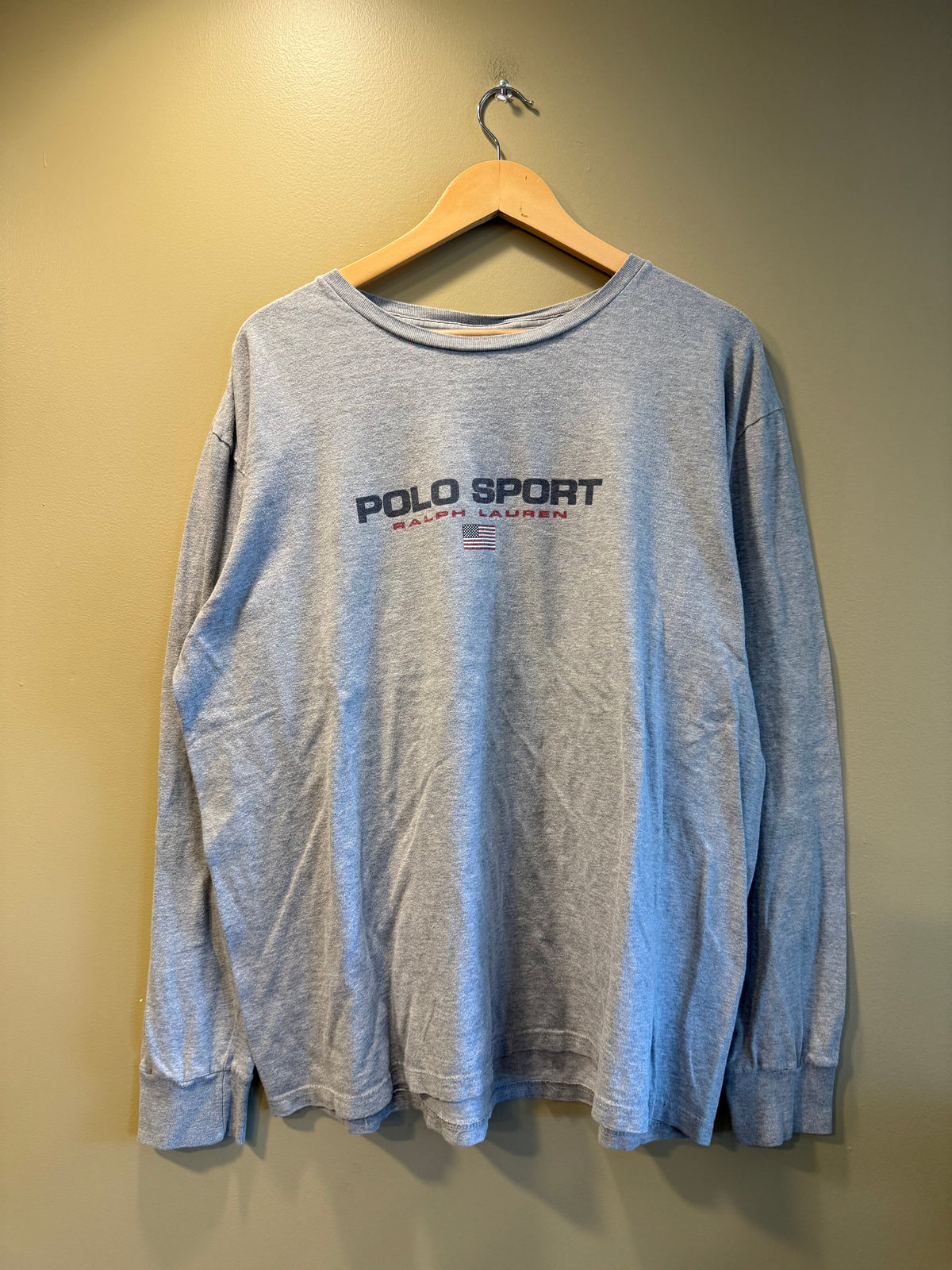 Vintage Polo Ralph Lauren Polo Sport Gray Long Sleeve T-Shirt- L